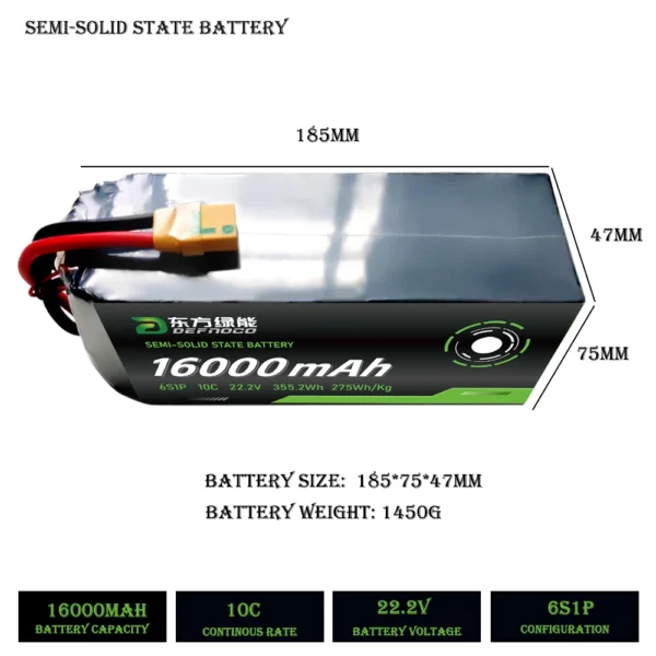 16000mAh drone battery